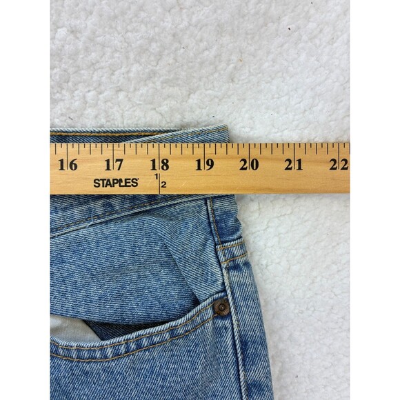 Faded Glory Original Fit Straight Jeans Men's Size 38X30 Blue Dark Wash 5-Pocket - Picture 4 of 10